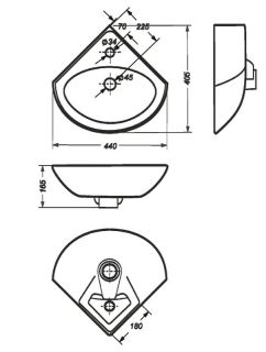 Раковина для мебели Style Line Веер ЛС-00000166