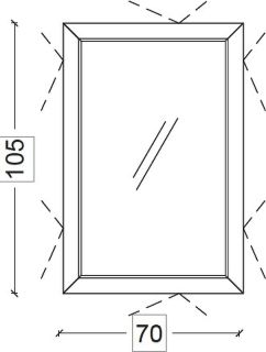 Зеркало с подсветкой Armadi Art Dolce 567-SL 70 см серебро