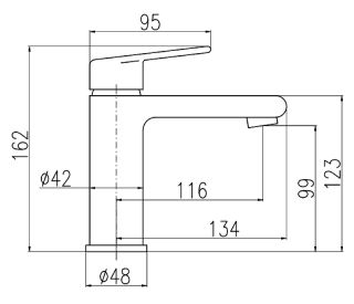 Смеситель для раковины Rav Slezak Colorado CO228.5CMAT Черный матовый