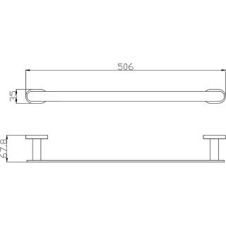 Полотенцедержатель Rav Slezak Yukon YUA0701/50CMAT Черный матовый