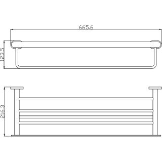 Полка для полотенец Rav Slezak Yukon YUA0704 Хром Белый