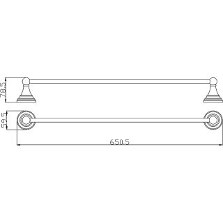 Полотенцедержатель Rav Slezak Morava MKA0701/65 Хром