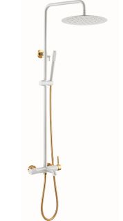 Душевая стойка Boheme Uno 468-WG белый/золото