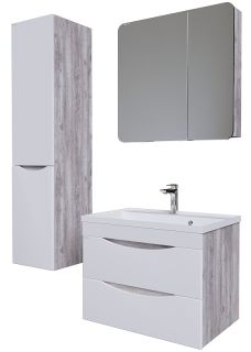 Шкаф-зеркало Grossman Талис 208009 80см левый бетон пайн