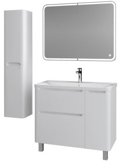 Шкаф-зеркало с подсветкой Onika Эльбрус 209004 правый 90см белый