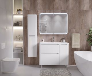 Тумба напольная под раковину Grossman Адель 109004 90см белый