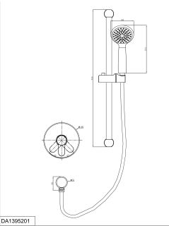 Встраиваемый смеситель для душа DQ Rhein Marx хром DA1395201