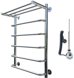 Электрический полотенцесушитель Тругор Идеал 1 П с полкой 80x40см хром Идеал1/элТЭН8040П