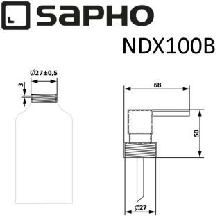 Запасная головка дозатора Sapho чёрный NDX100B
