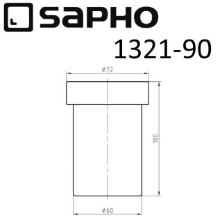 Запасной керамический стакан Sapho Olymp белый 1321-90