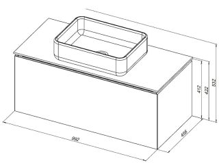 Тумба под раковину Allen Brau Infinity 100 1.21004.CGM подвесная Олива матовая