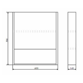 Comforty Зеркало шкаф  Марио 60 00-00005201
