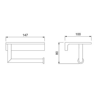 Держатель туалетной бумаги Timo Saona 13043/18 Черное золото