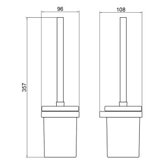 Ершик для унитаза Timo Petruma 15261/03 черный матовый