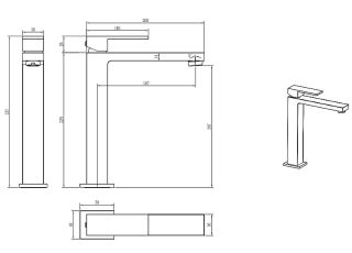 Смеситель для раковины Boheme Qubic 472-MG золото матовое
