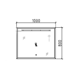 Зеркало Black&White Universe U909.1000MR 100 909.1000MR с подсветкой с сенсорным выключателем