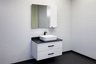 Тумба с раковиной Comforty Амстердам 95 00-00014001 подвесная Белая