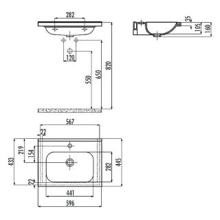 Раковина Creavit id060 60см белый