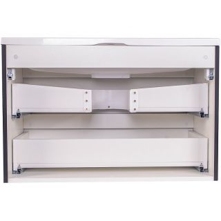 Тумба под раковину Style Line Бергамо мини 90 Люкс Plus СС-00002366 подвесная Черная антискрейч