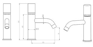 Смеситель для раковины Boheme Stick 121-WB белый матовый/чёрный