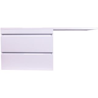 Тумба под раковину Style Line Даллас Люкс Plus 140 L СС-00002386 подвесная белый