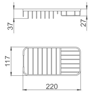 Полка металлическая Haiba HB337 хром