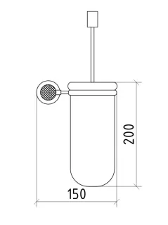 Ёршик для унитаза Boheme Royal Cristal 10933-BR-B бронза/чёрный