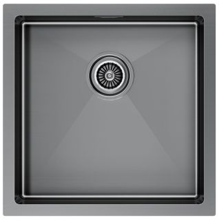 Мойка кухонная Paulmark Gerberg PM214444-GM воронёная сталь