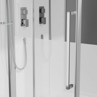 Душевая кабина Black and White Galaxy G8891 100х100 889100 с паром без гидромассажа