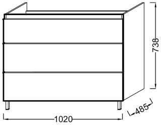 Тумба под раковину Jacob Delafon Odeon Up EB994-E10 100 см квебекский дуб