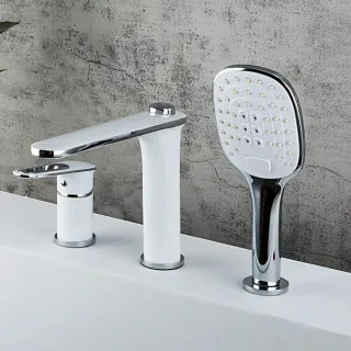 Смеситель на борт ванны Frap H49 F1149 хром белый