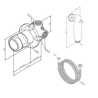 Гигиенический душ AM.PM X-Joy F0H85A400 с термостатом хром