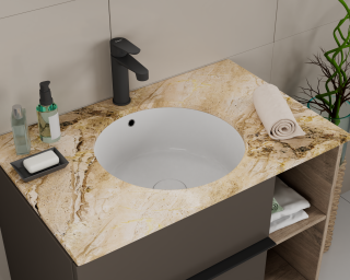 Раковина под столешницу DQ Matrix DT1391816 42 см белый