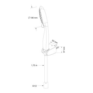 Душевая лейка Swedbe Harmony 5009 хром