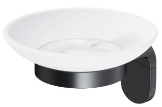 Стеклянная мыльница с настенным держателем Am.Pm X-Joy чёрный матовый A8434222