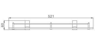 Полка стеклянная Haiba HB8807 хром