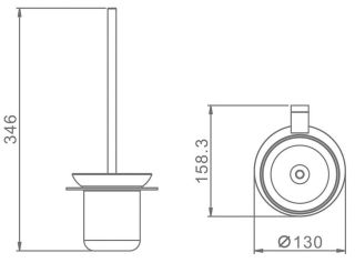 Ёршик настенный Raglo R300.10 хром