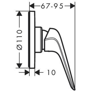 Смеситель Hansgrohe Novus для душа 71063000