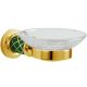 Мыльница Boheme Murano 10903-GR-G золото/бирюзовый