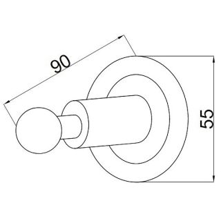 Крючок Boheme Murano 10906-V-CR хром/фиолетовый