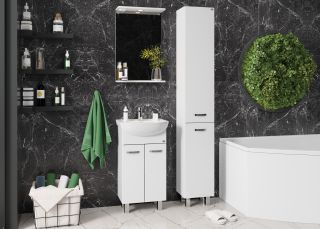 Пенал напольный Onika Коралл 403037 30см белый