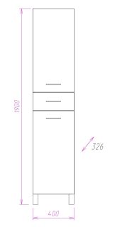 Пенал напольный Onika Модерн 404011 40см белый