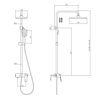 Душевая система RUSH Nevis (NE1735-40)