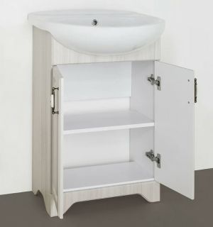 Тумба под раковину Style Line Олеандр-3 ЛС-00000198 55см рельеф пастель