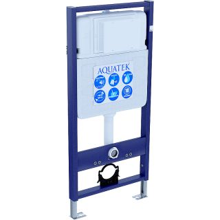 Комплект унитаза с инсталляцией Aquatek SET AQUATEK ПОЛАРИС-022 4в1 с сиденьем Микролифт и клавишей смыва хром