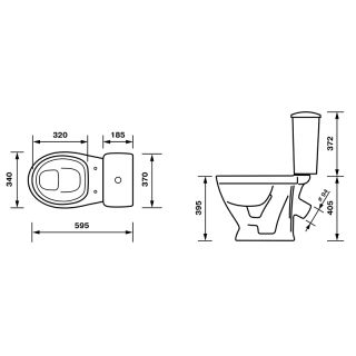 Унитаз Оскольская Керамика Радуга Стандарт 41901130032 тарельчатый