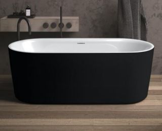 Акриловая ванна Riho Modesty Velvet B090001220 170х76см чёрный матовый/белый матовый