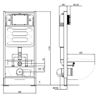 Комплект унитаза с инсталляцией Aquatek SET AQUATEK ЕВРОПА T KDI15 с сиденьем Микролифт и клавишей смыва хром