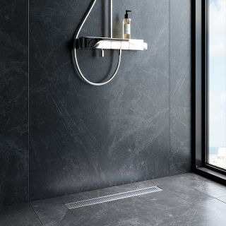 Душевой лоток AM.PM MasterFlow 60 W01SC-P11-060-01SB с решеткой Хром матовый Cut Gradient