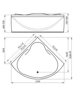 Ванна из искусственного камня Фэма Стиль Рената 150x150 см